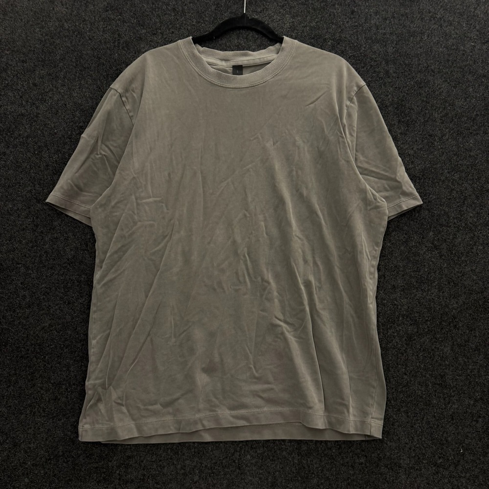Lululemon Lab Mens Grey Cotton Modal Stretch Short Sleeve T-Shirt LM3FKDS Large